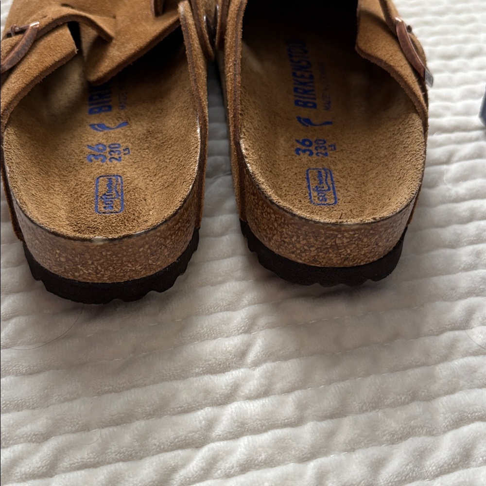 Birkenstock Boston Soft Footbed Clog in Mink Suede - Picture 4 of 8